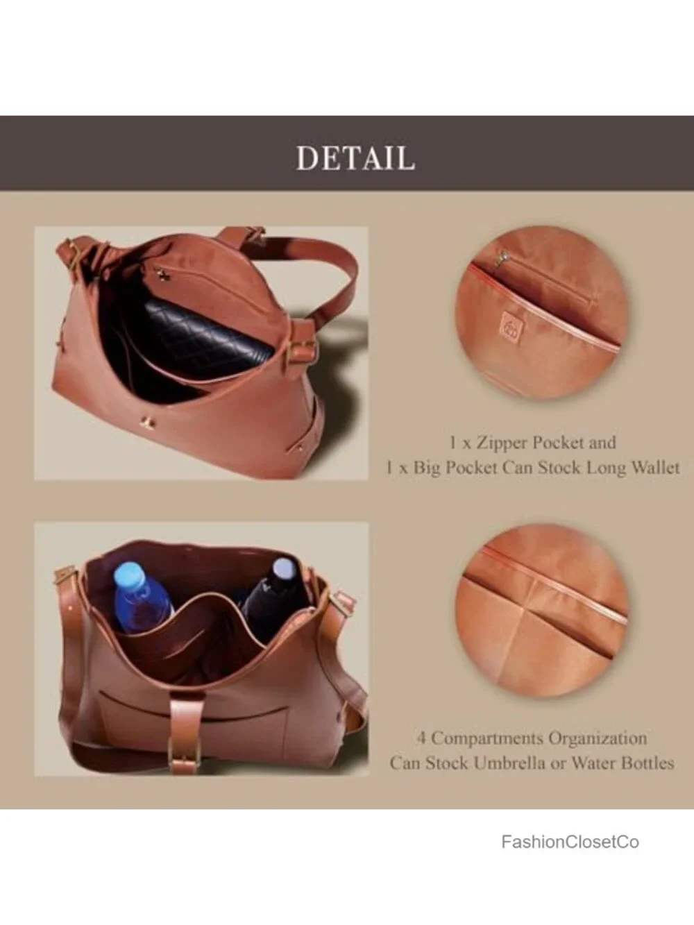 Vegan Leather Hobo Bag Women Crossbody Satchel Underarm Shoulder Purse